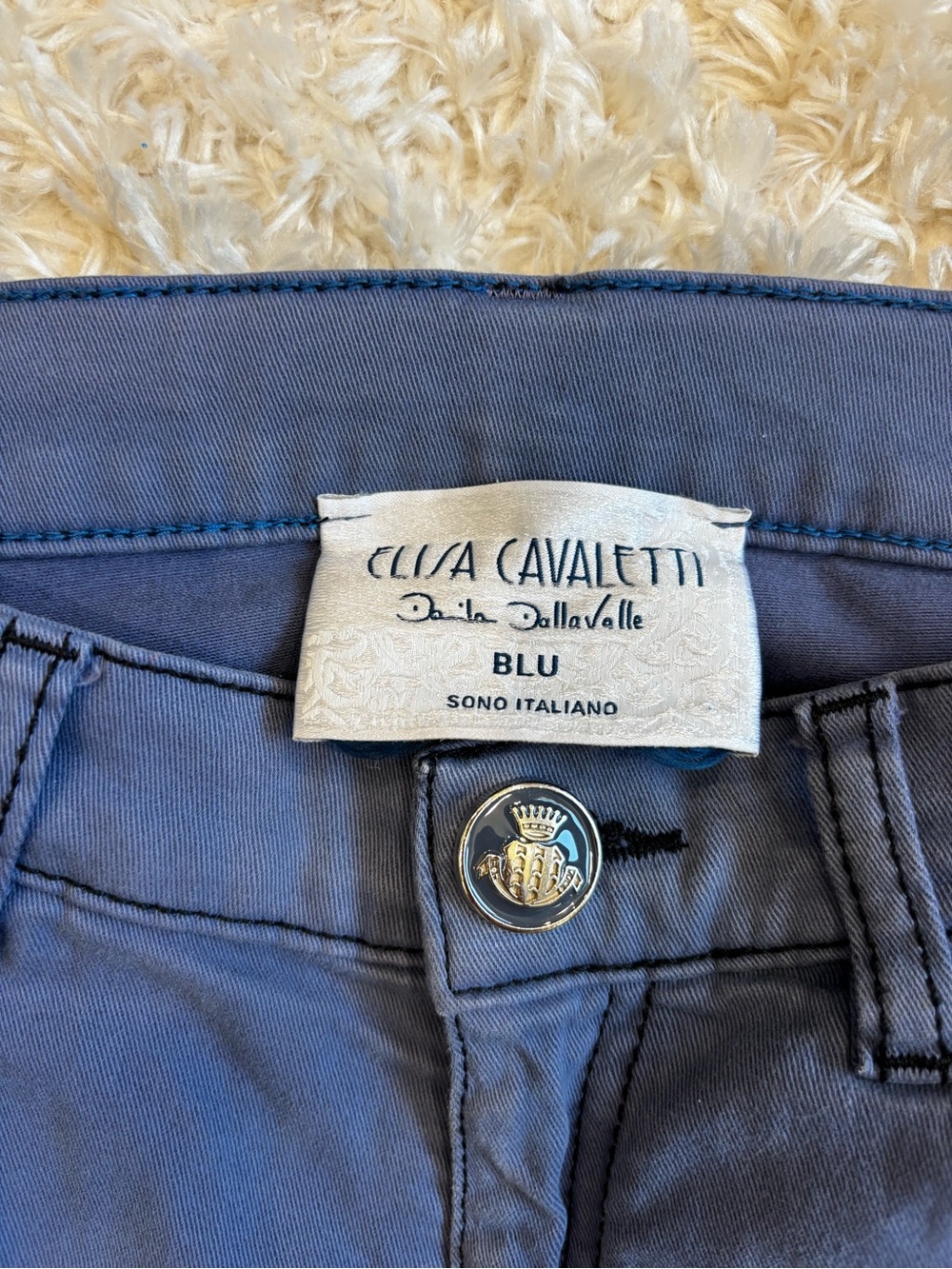 Elisa Cavaletti by Daniela Dallavalle “Sono Italiano” Blue Pants - Picture 3 of 12